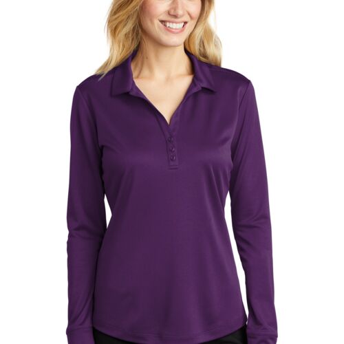 Ladies Silk Touch  Performance Long Sleeve Polo Thumbnail