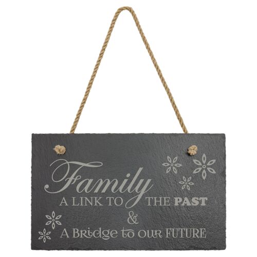 Rectangle Slate Decor with Hanger String (11 3/4" x 7" ) Thumbnail